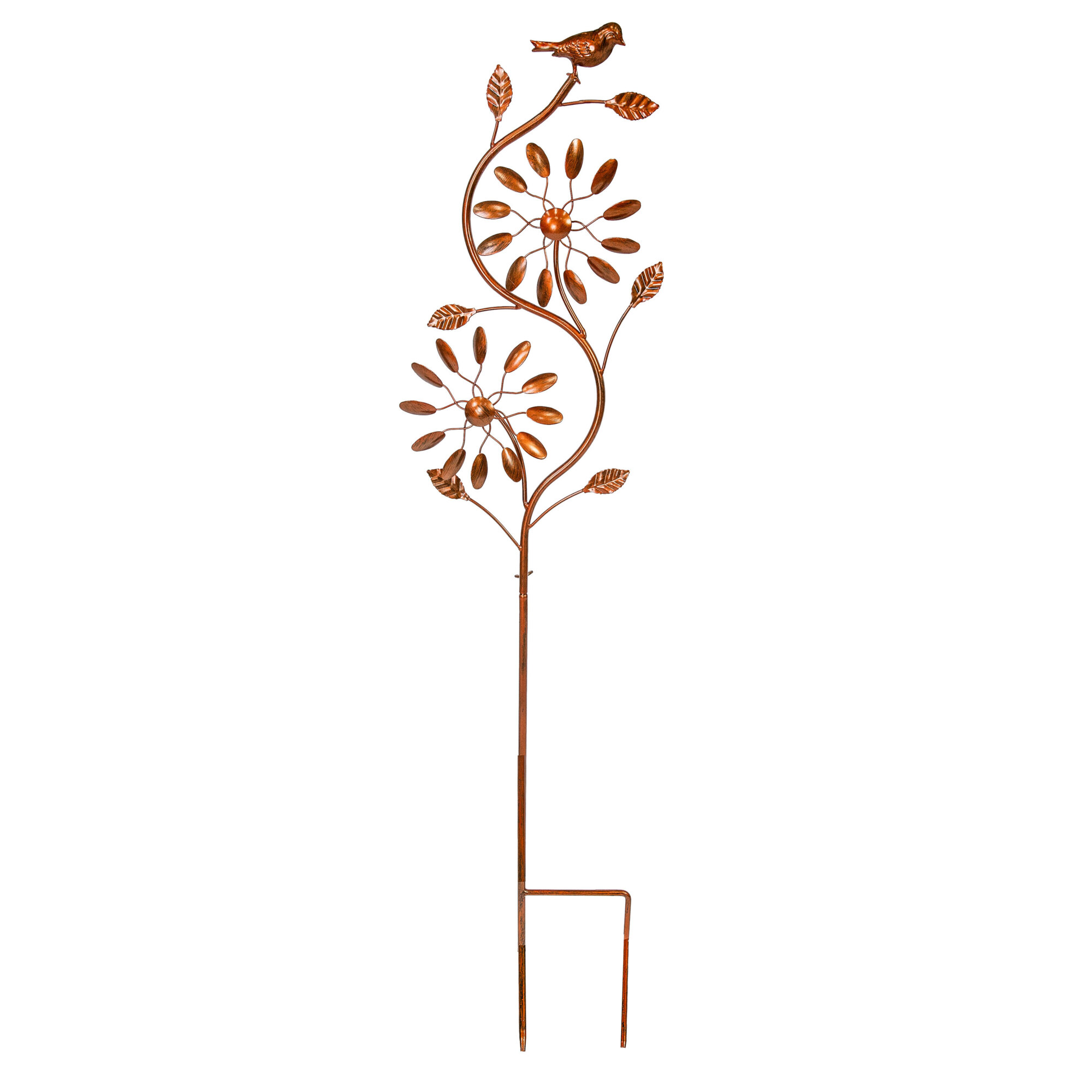 Sunnydaze Twirling Twigs Wind Spinner — 48in. H, Powder-Coated Iron, Copper, Model# HB-0451